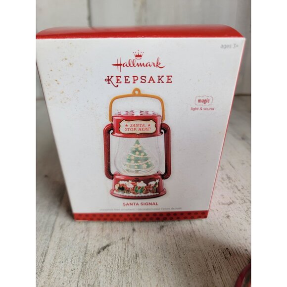 Hallmark Santa signal magic ornament Xmas tree train - Picture 7 of 7